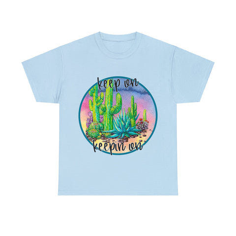 Image of Keep on Keepin on Custom Cactus Print T Shirt