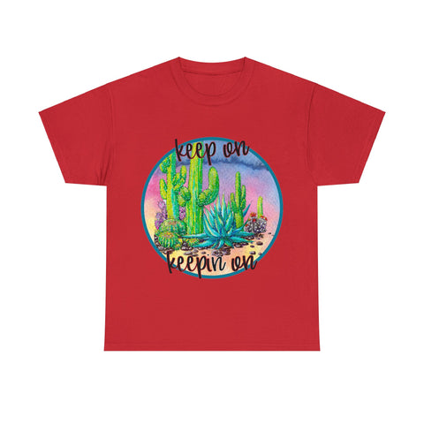 Image of Keep on Keepin on Custom Cactus Print T Shirt
