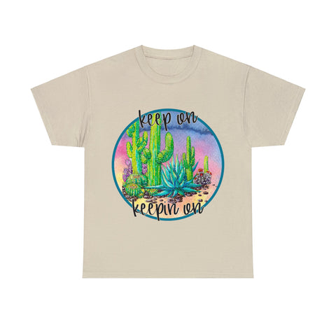 Image of Keep on Keepin on Custom Cactus Print T Shirt