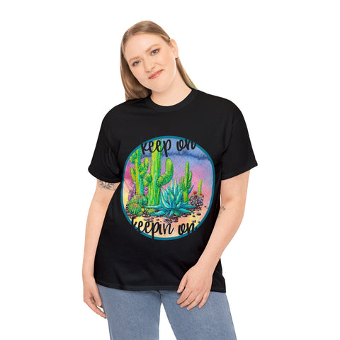 Image of Keep on Keepin on Custom Cactus Print T Shirt