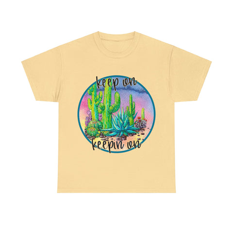 Image of Keep on Keepin on Custom Cactus Print T Shirt