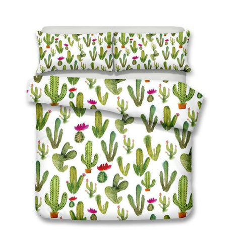 Image of Cactus Decor - Cactus Print Bedding Set