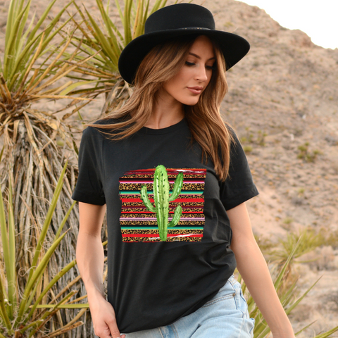 Image of Colorful Saguaro Cactus Shirt