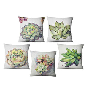 Succulent, Cactus Print Decorative Pillow Covers