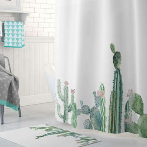 Cactus Print Shower Curtain - 3 Styles