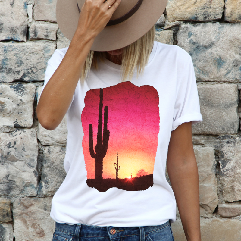 Desert Sunset Cactus Shirt