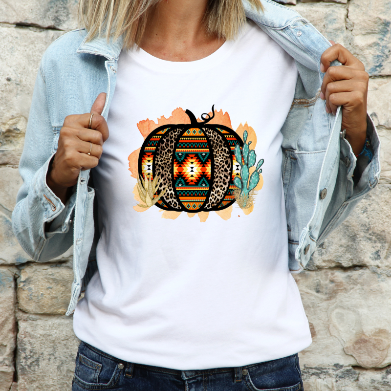 Ladies Long Sleeve Fall Cactus Print Shirt