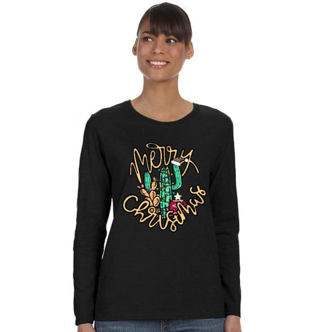 Image of Merry Christmas Cactus Shirt