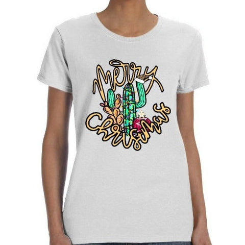 Image of Merry Christmas Cactus Shirt