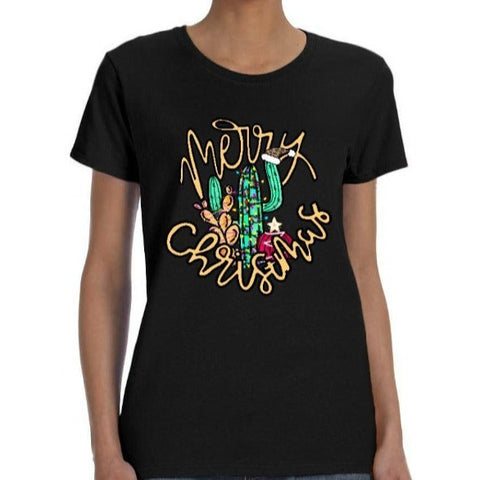 Image of Merry Christmas Cactus Shirt
