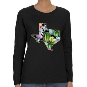 Cactus Lovers Texas Long Sleeve T Shirt