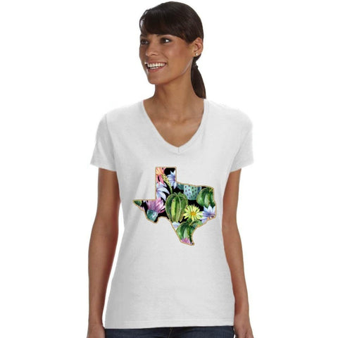 Image of Cactus Print Texas T Shirt