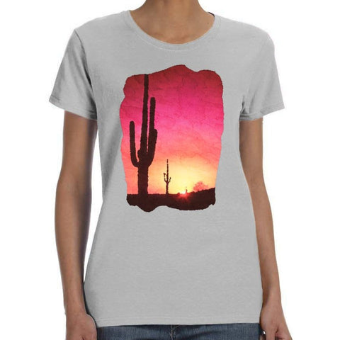 Image of Desert Sunset Cactus Shirt