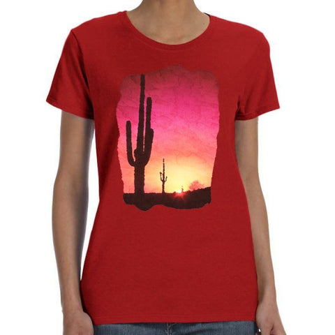 Image of Desert Sunset Cactus Shirt