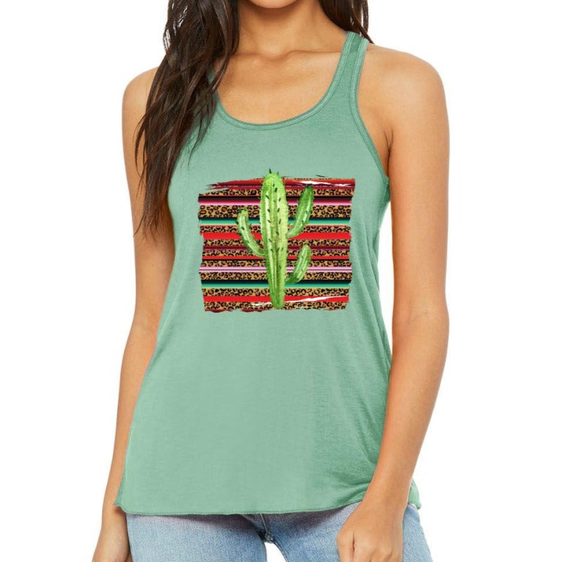 Colorful Saguaro Cactus Tank Top