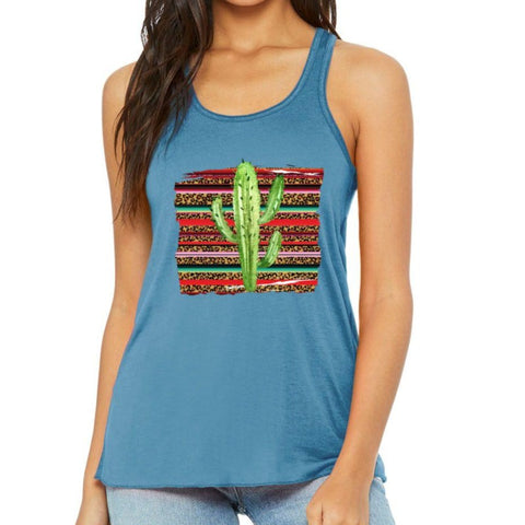 Image of Colorful Saguaro Cactus Tank Top