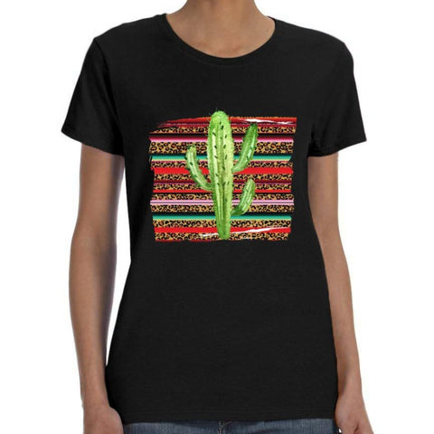 Image of Colorful Saguaro Cactus Shirt