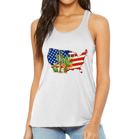 Image of USA Cactus Print Tank Top