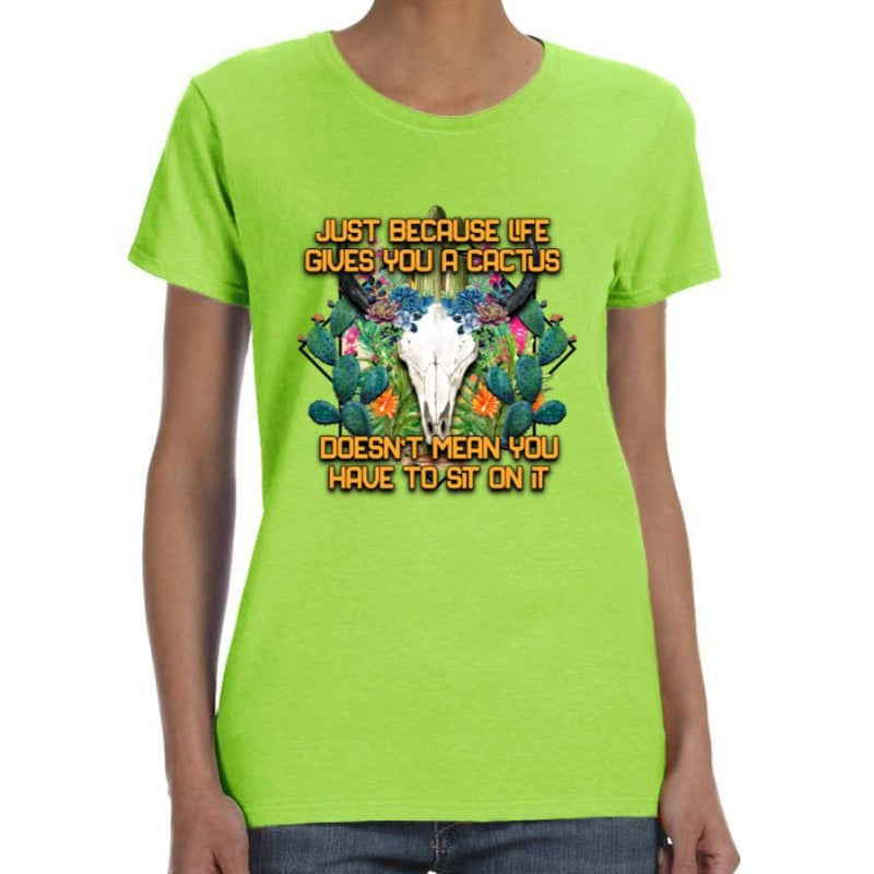 Life Gives You Cactus Print Shirt