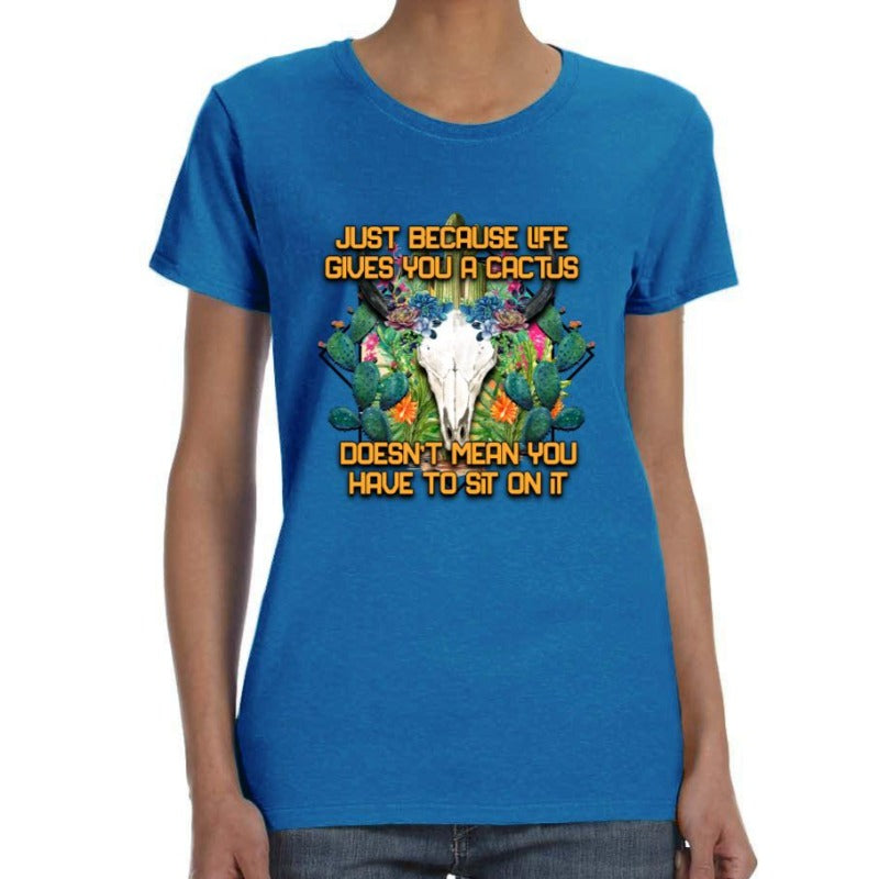 Life Gives You Cactus Print Shirt