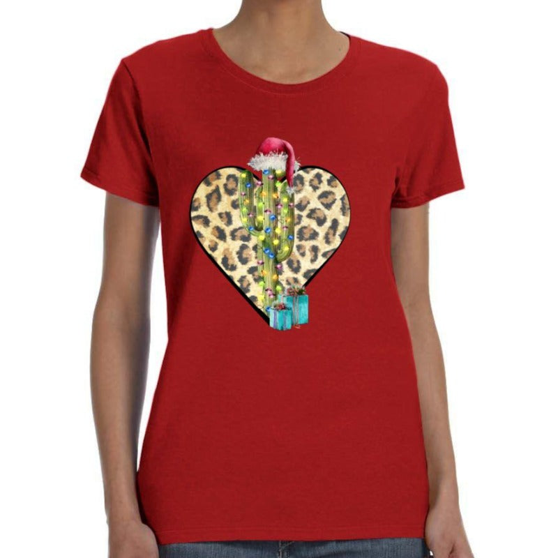 Christmas Cactus Print Shirt