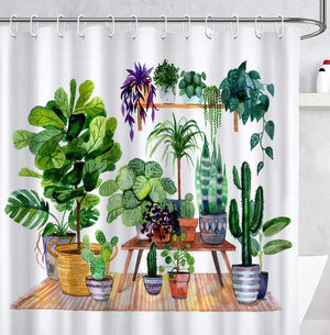 Cactus Plants Shower Curtain