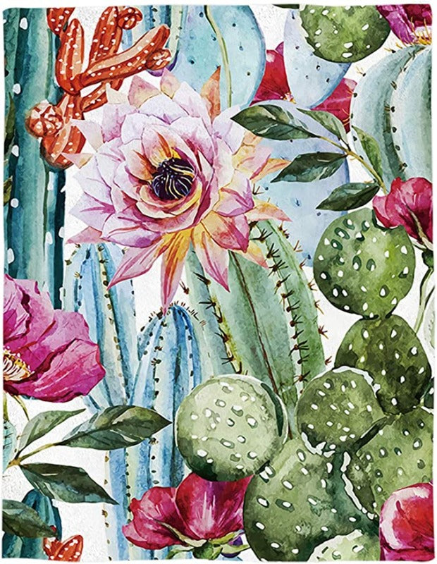 Cactus Print Blanket