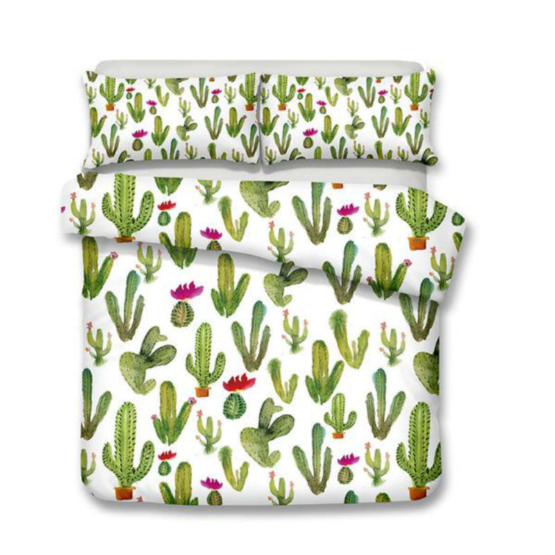 Cactus Decor - Cactus Print Bedding Set