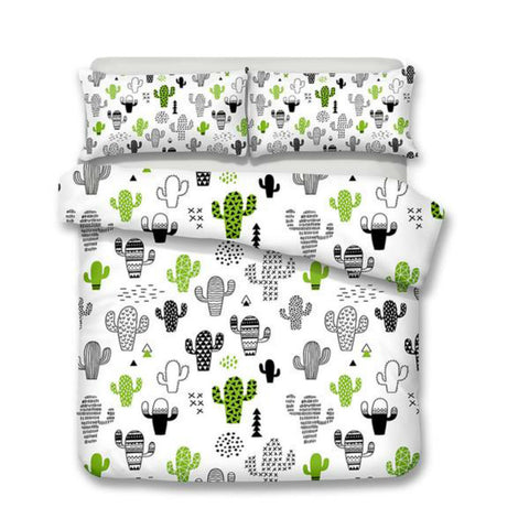 Image of Cactus Decor - Cactus Print Bedding Set