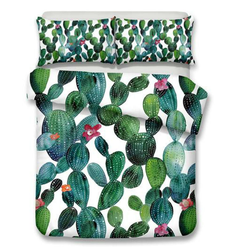 Cactus Decor - Cactus Print Bedding Set