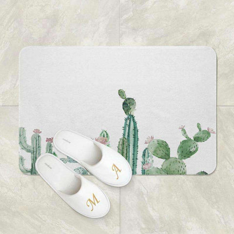 Image of cactus bathroom decor cactus shower mat