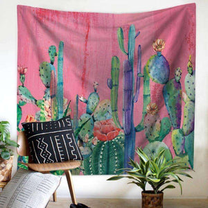 Colorful Cactus Tapestry