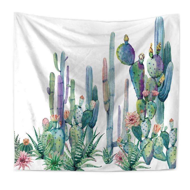 cactus tapestry succulent wall hanging cactus decor