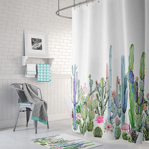 cactus print shower curtain cactus bathroom decor