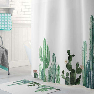 Cactus Decor Cactus Print Shower Curtains