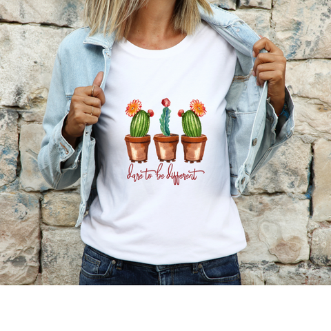 Image of Dare to be Different Cactus T Shirt