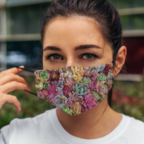 Image of Cactus Print Cloth Face Mask