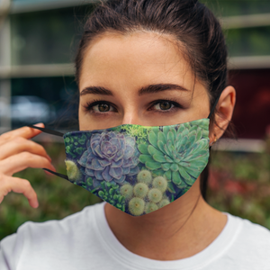 Succulent and Cactus Print Cloth Face Masks