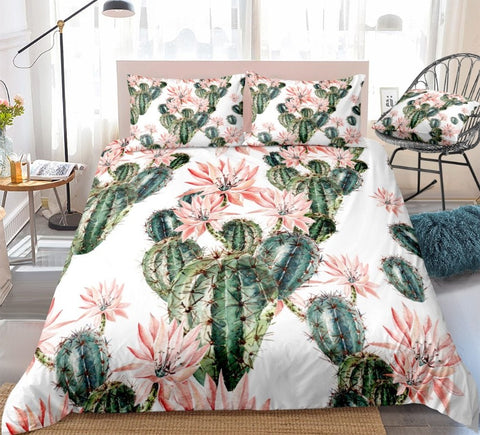 Image of Springtime Cactus Decor Bedding Set