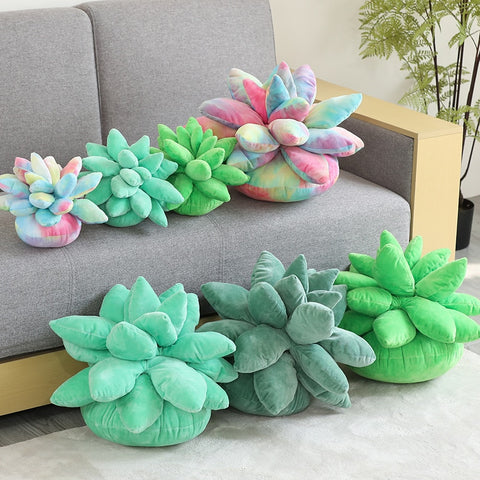 Image of Cactus Decor - Echeveria Succulent Pillow