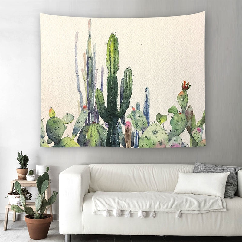 cactus decor succulent wall hanging cactus print wall decor