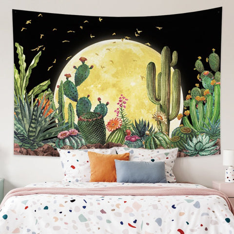 Image of Moonlight Cactus Tapestry