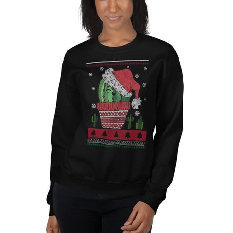 Image of Cactus Print Christmas Sweat Shirt