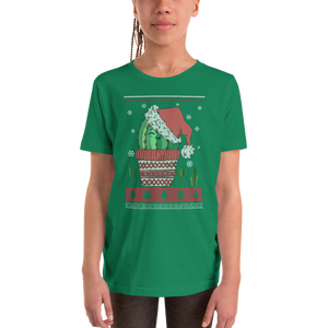 Colorful Kids Christmas Cactus Print T-Shirt