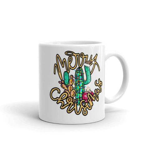 Image of Cactus Print Christmas Mug