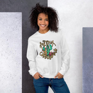Merry Christmas Cactus Print Sweat Shirt