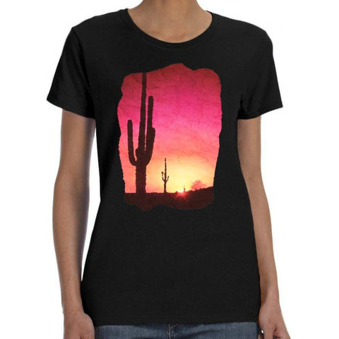 Image of Desert Sunset Cactus Shirt