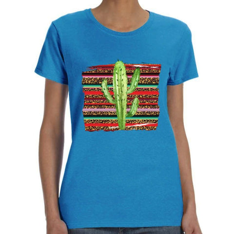 Image of Colorful Saguaro Cactus Shirt
