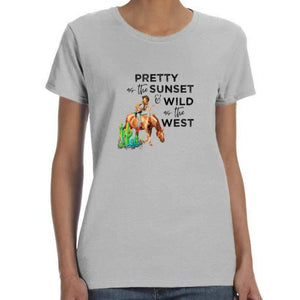 Pretty as the Sunset & Wild as the West Cactus Shirt
