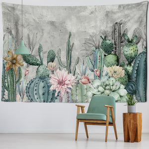 Cactus Print Tapestry